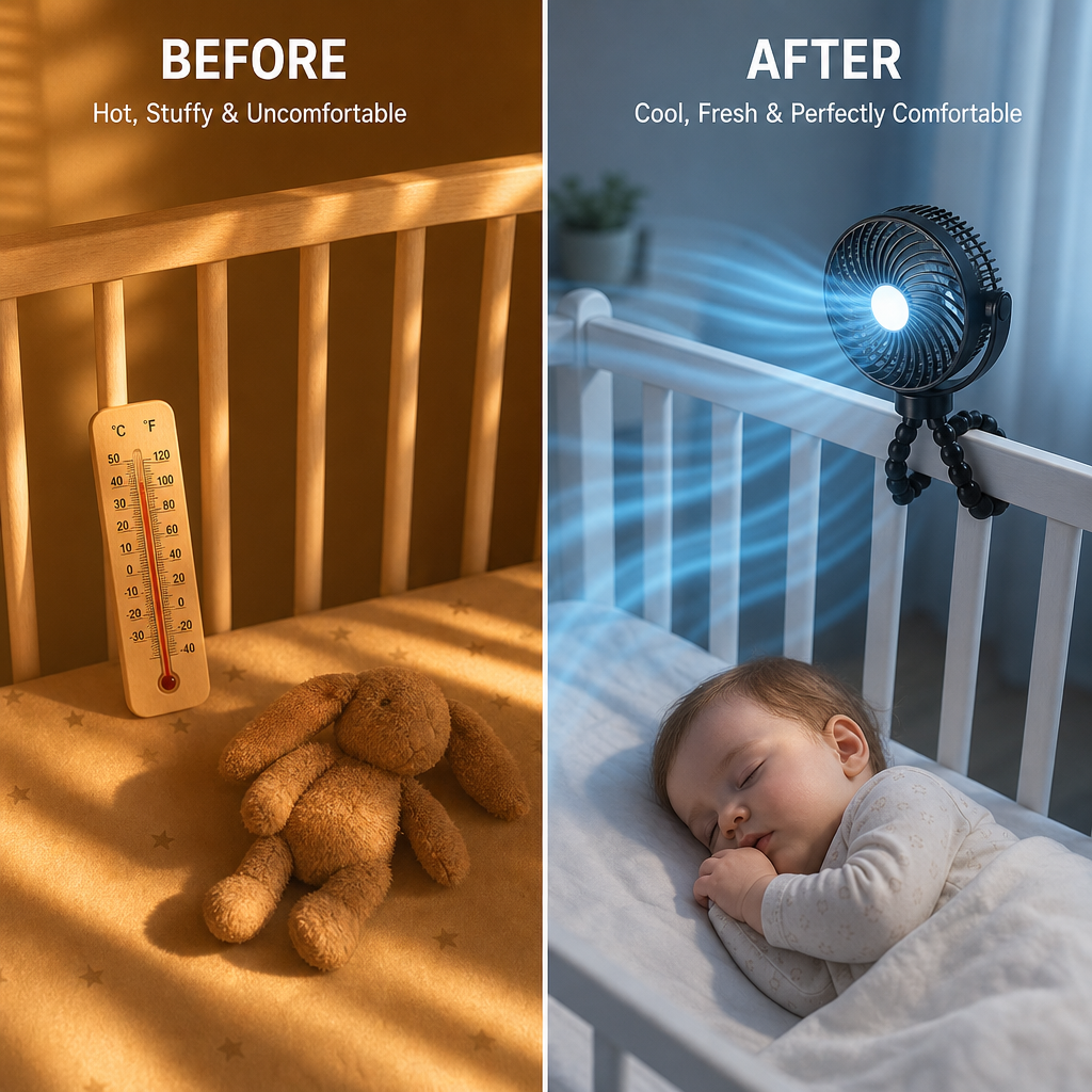 Mini ventilateur poussette USB