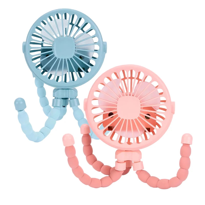 Fan for Cart Stroller Fans Portable Outdoor Fan Clip on for Baby 600Mah USB Rechargeable Handheld Electric Fan for Home 3 Speeds