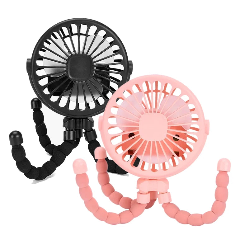 Fan for Cart Stroller Fans Portable Outdoor Fan Clip on for Baby 600Mah USB Rechargeable Handheld Electric Fan for Home 3 Speeds