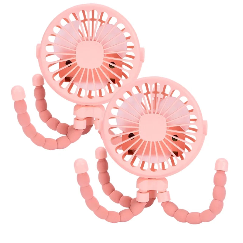 Fan for Cart Stroller Fans Portable Outdoor Fan Clip on for Baby 600Mah USB Rechargeable Handheld Electric Fan for Home 3 Speeds